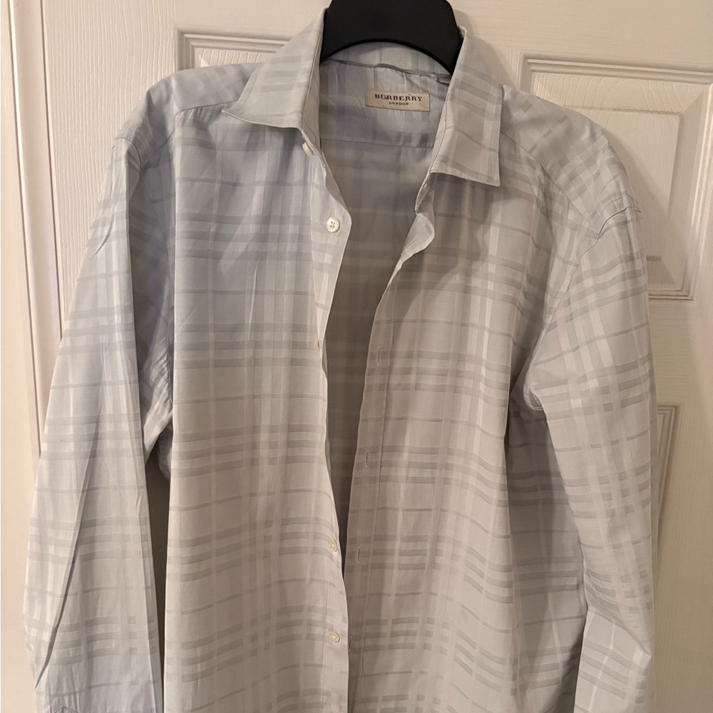 Burberry light grey shirt size 17.5/44